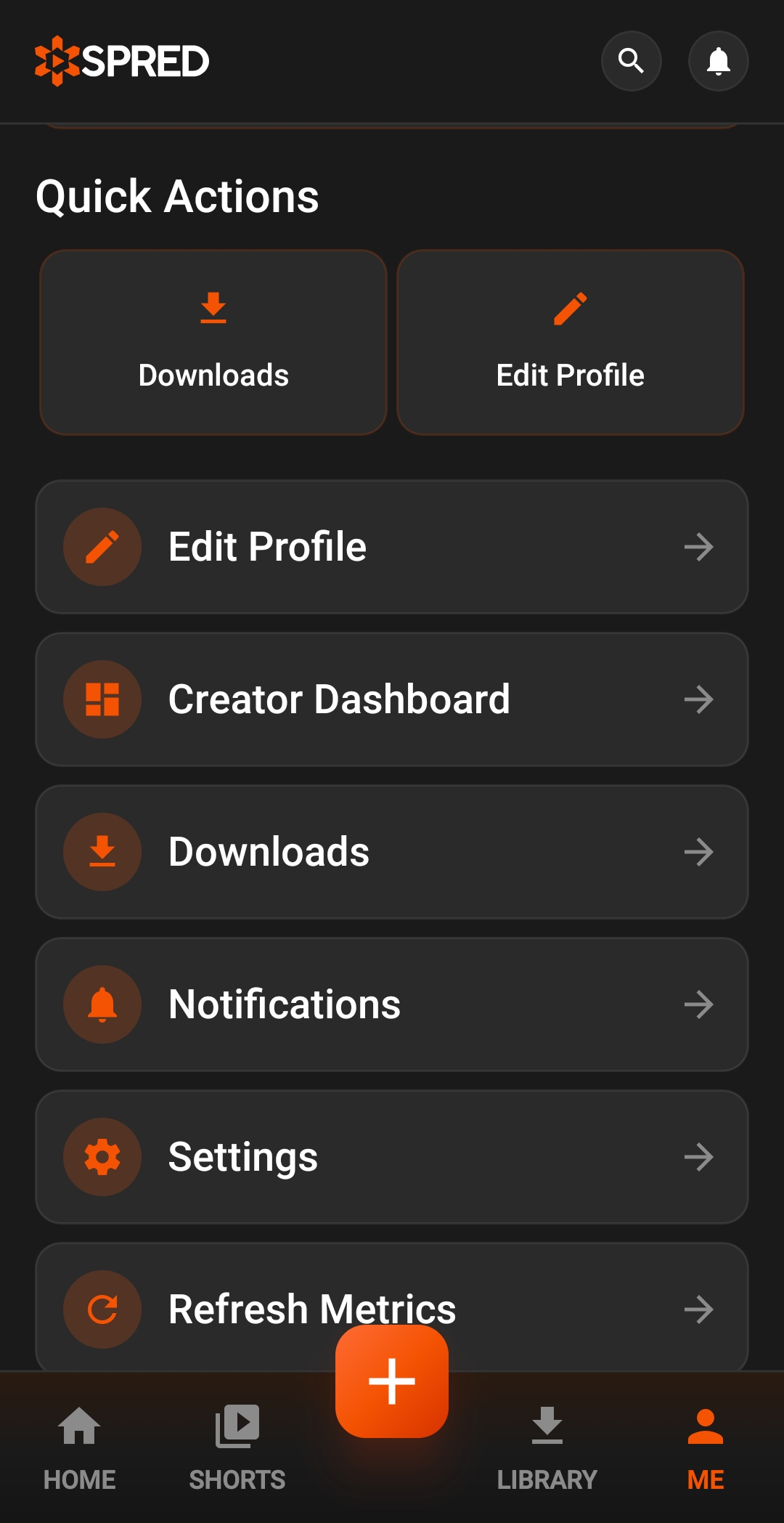 SPRED settings and account